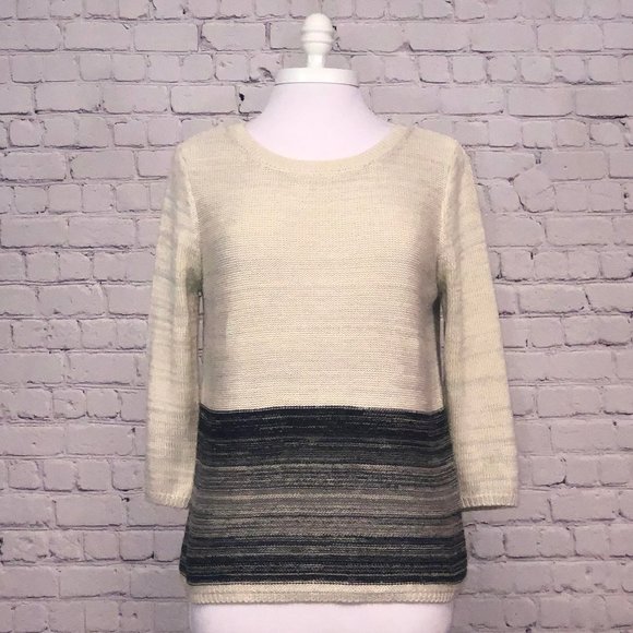 Asparilla Sweaters - EUC Asaparilla Beige/Black Sweater - Size Large